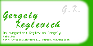 gergely keglevich business card